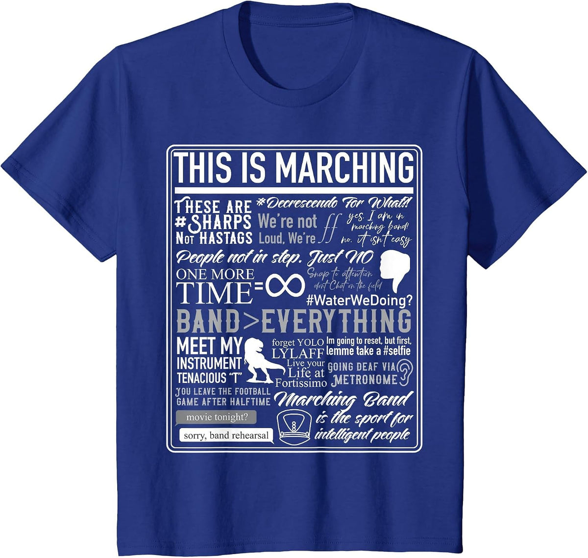 This is Marching Band Funny Brass Band Sayings & Memes T-Shirt - Royal Blue