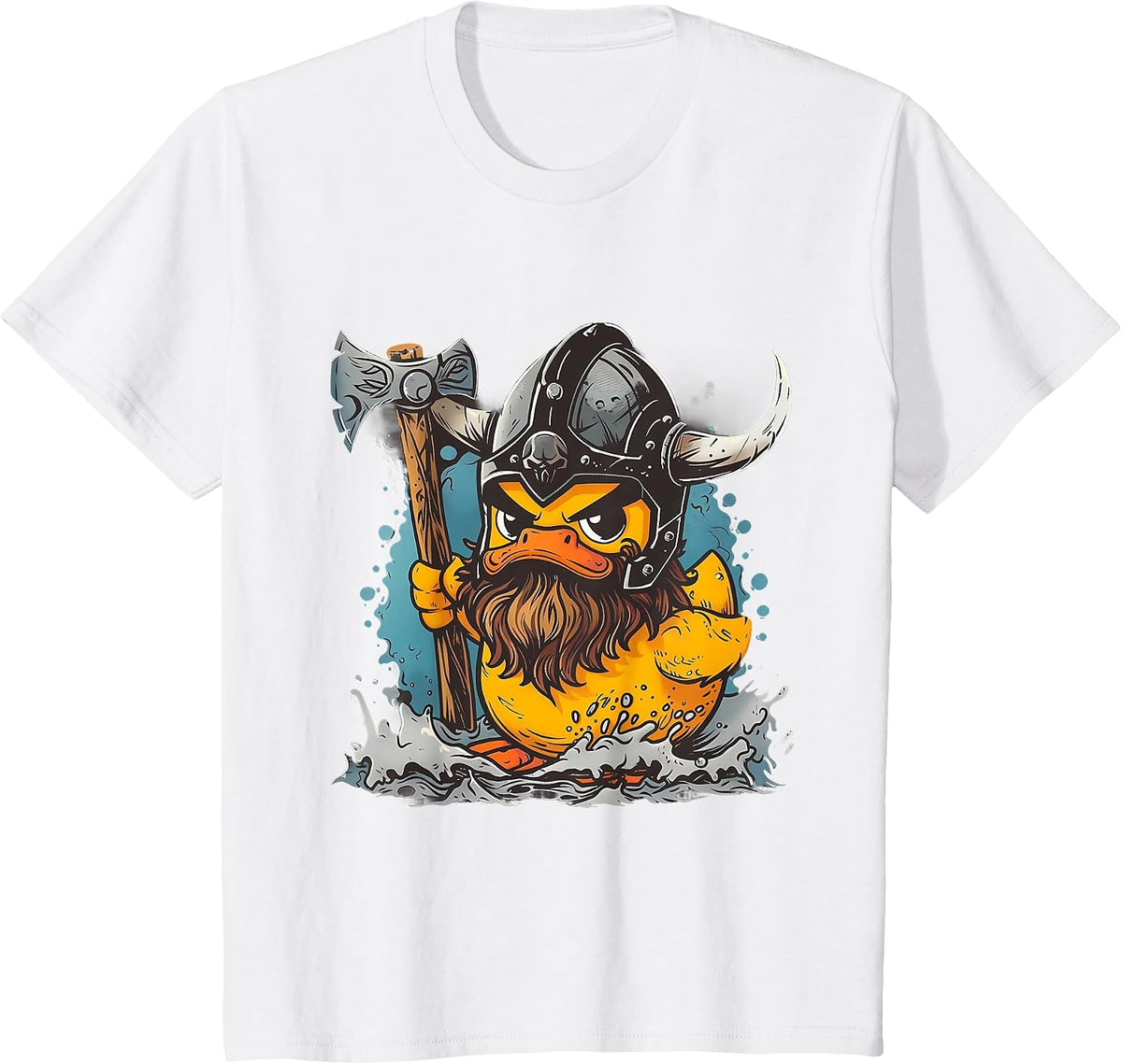 Rubber Duck Rubber Duckie Viking Duck Viking Helmet Vikings T-Shirt - White