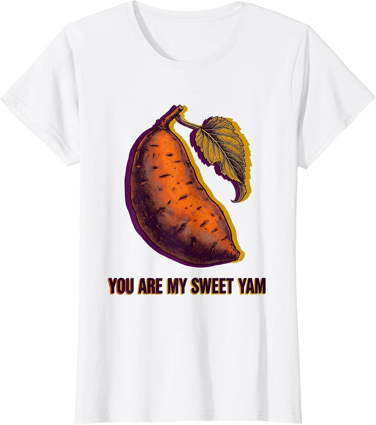 Women's You Are My Sweet Yam Funny Thanksgiving Couple Matching Set T-Shirt - White