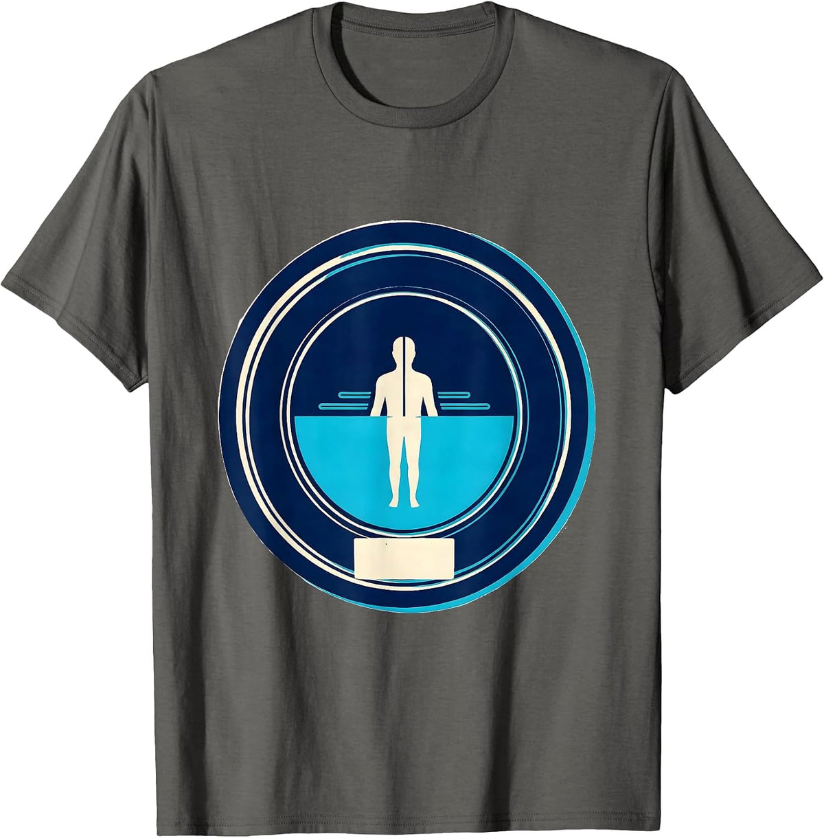 Stamp Seal Baptism Badge Christian Water Keepsake T-Shirt - Asphalt Grey