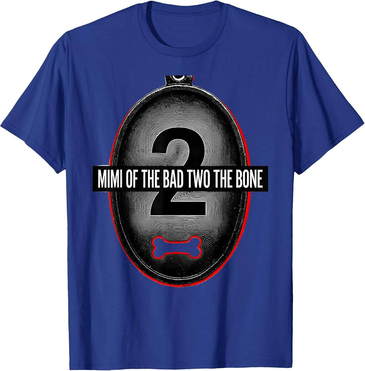 Mimi Of The Bad Two The Bone Playful Punk 2nd Birthday T-Shirt - Royal Blue