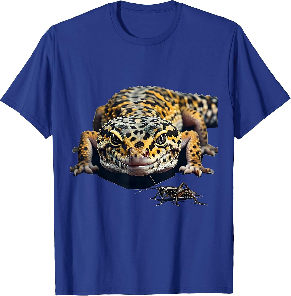 Leopard Gecko Bold Minimalist Reptile Lover Gift T-Shirt - Royal Blue