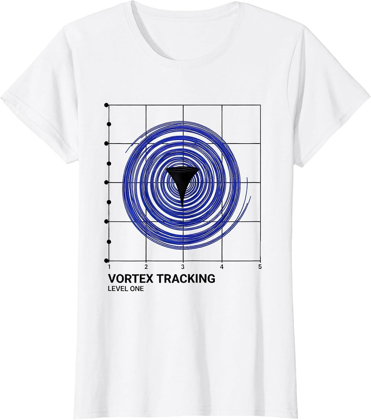 Vortex Tracking Level One Funny Storm Chaser Meteorology T-Shirt - White