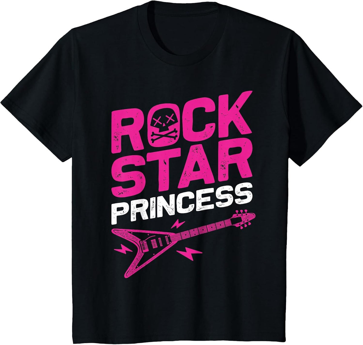 Cool Rock Star for Women Girls Kids 80s Rock and Roll Music T-Shirt - Black