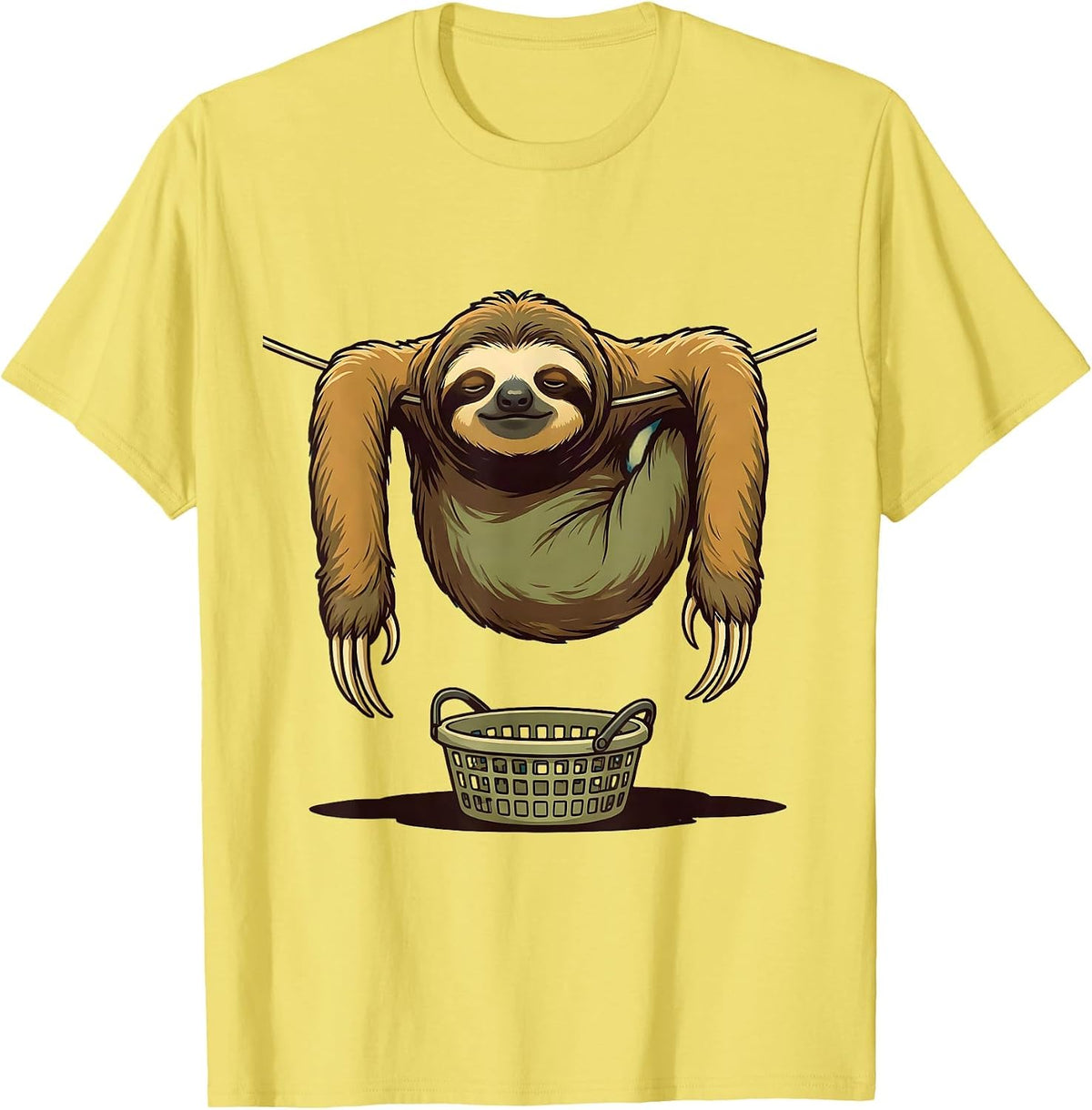 Men's Slack Sloth Funny Animal Humor Sloth Lover Gift T-Shirt - Lemon Yellow
