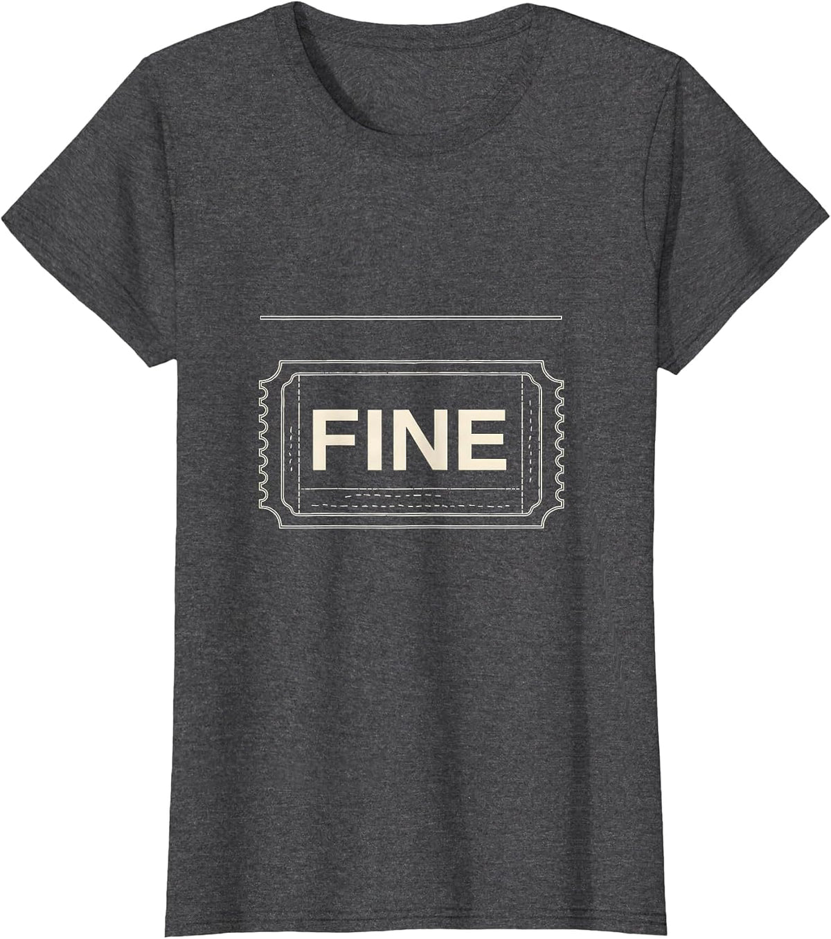 Women's Fine Y2K Grunge Alt Gothic Vintage Streetwear T-Shirt - Dark Heather Grey