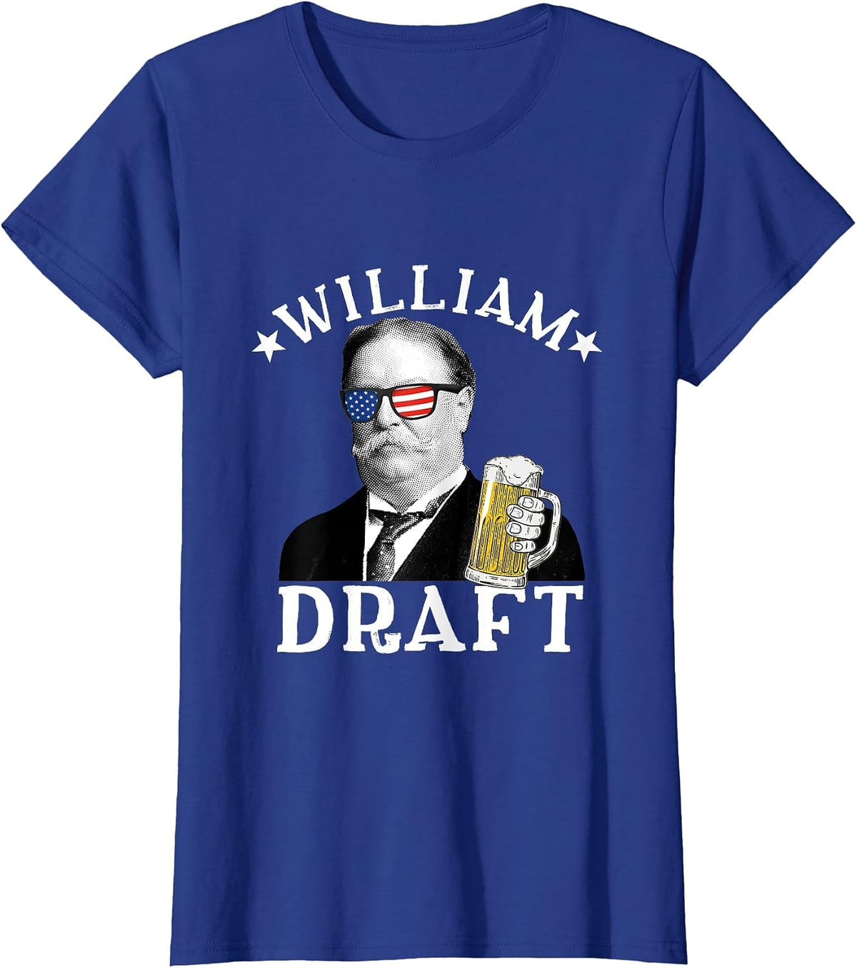 William Draft Drinking President William Howard TAFT T-Shirt - Royal Blue