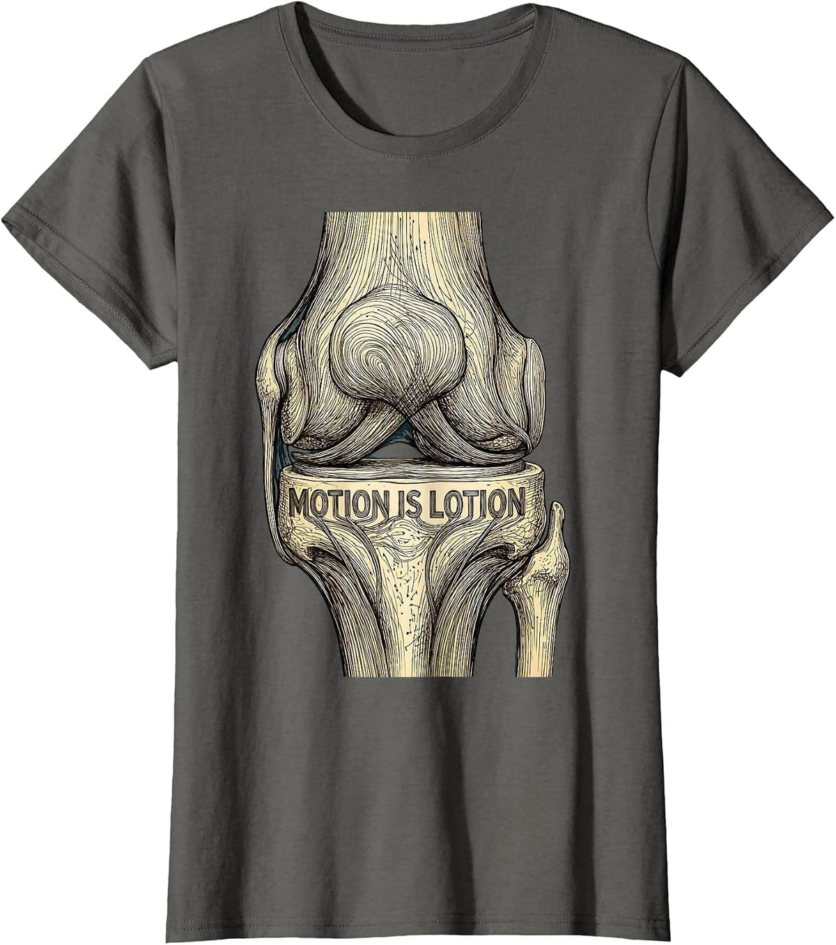 Women's Motion Is Lotion Physical Therapy Design T-Shirt - Asphalt Grey
