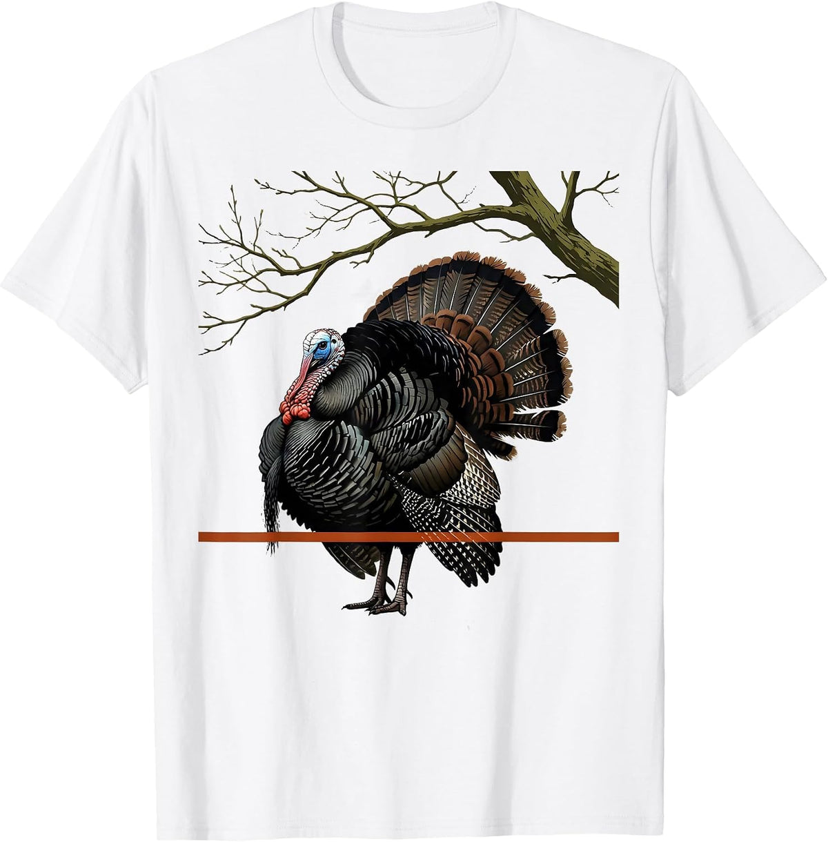 Men's Wild Turkey Strut Editorial Hunter Humor Spring T-Shirt - White