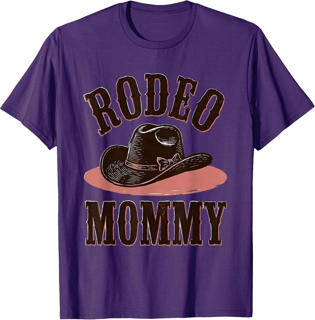 Rodeo Mommy Pink CowGirl Coquette Boots Birthday Girl T-Shirt - Purple