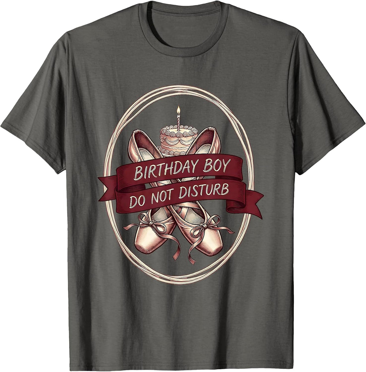 Birthday Boy Do Not Disturb Funny Birthday Design T-Shirt - Asphalt Grey