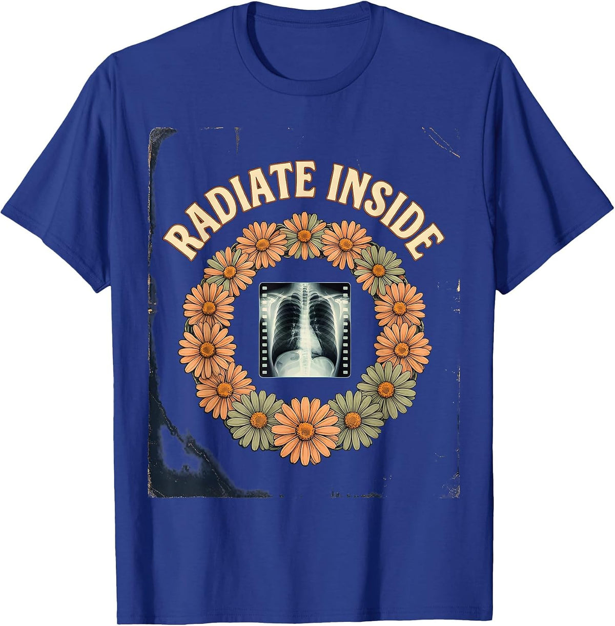 Radiate Inside Vintage Radiology Rad Tech X-Ray Tech T-Shirt - Royal Blue