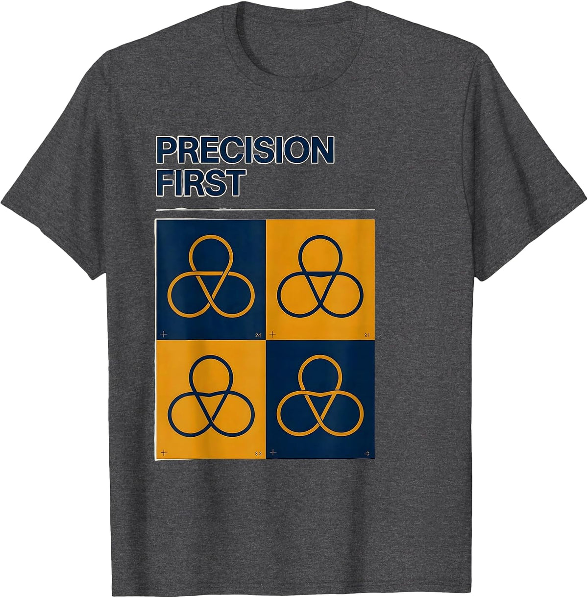 Precision First Retro Radiology Rad Tech X-Ray CT MRI Tech T-Shirt - Dark Heather Grey