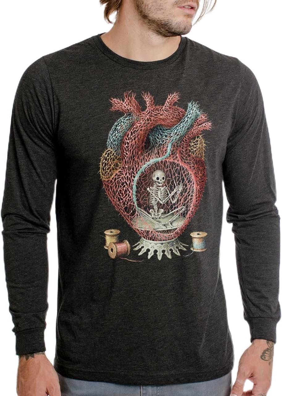 Curbside Clothing Men’s Graphic Long Sleeve T-Shirt – Artistic Designs, Shirt for Everyday Wear, Trendy Streetwear Style -