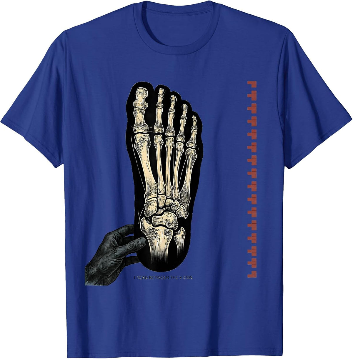 I Read Between The Views Funny Radiology Tech Humor T-Shirt - Royal Blue