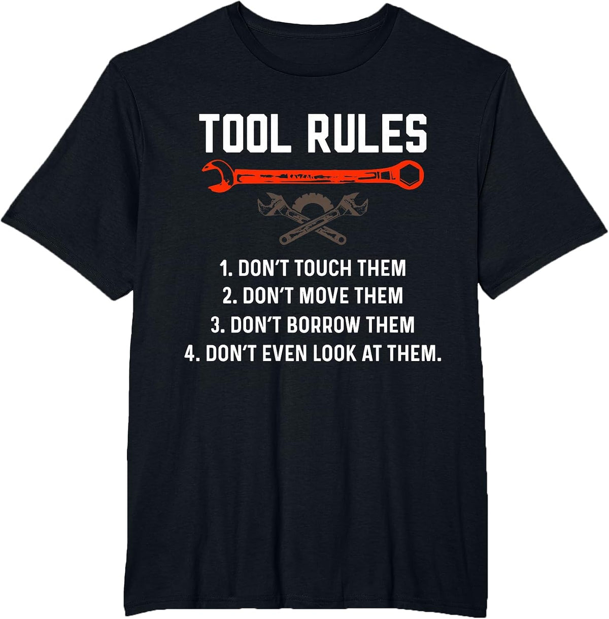 Funny Mechanic Tool Rules Auto Repair Car Mechanic Handyman T-Shirt - Black