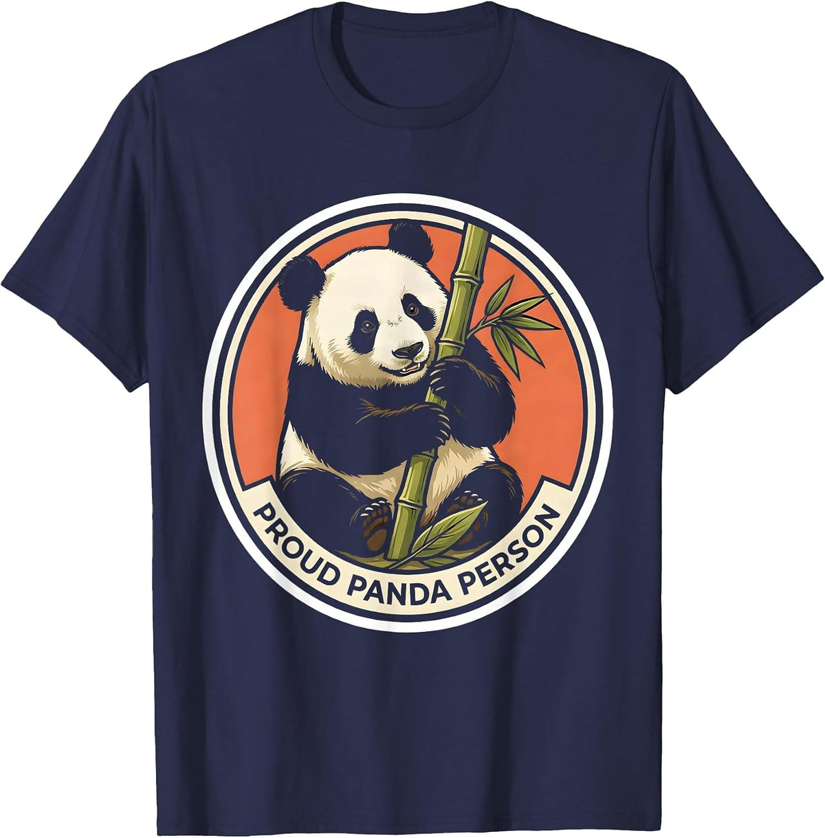 Men's Proud Panda Person Cute Kawaii Animal Lover Humor T-Shirt - Navy Blue