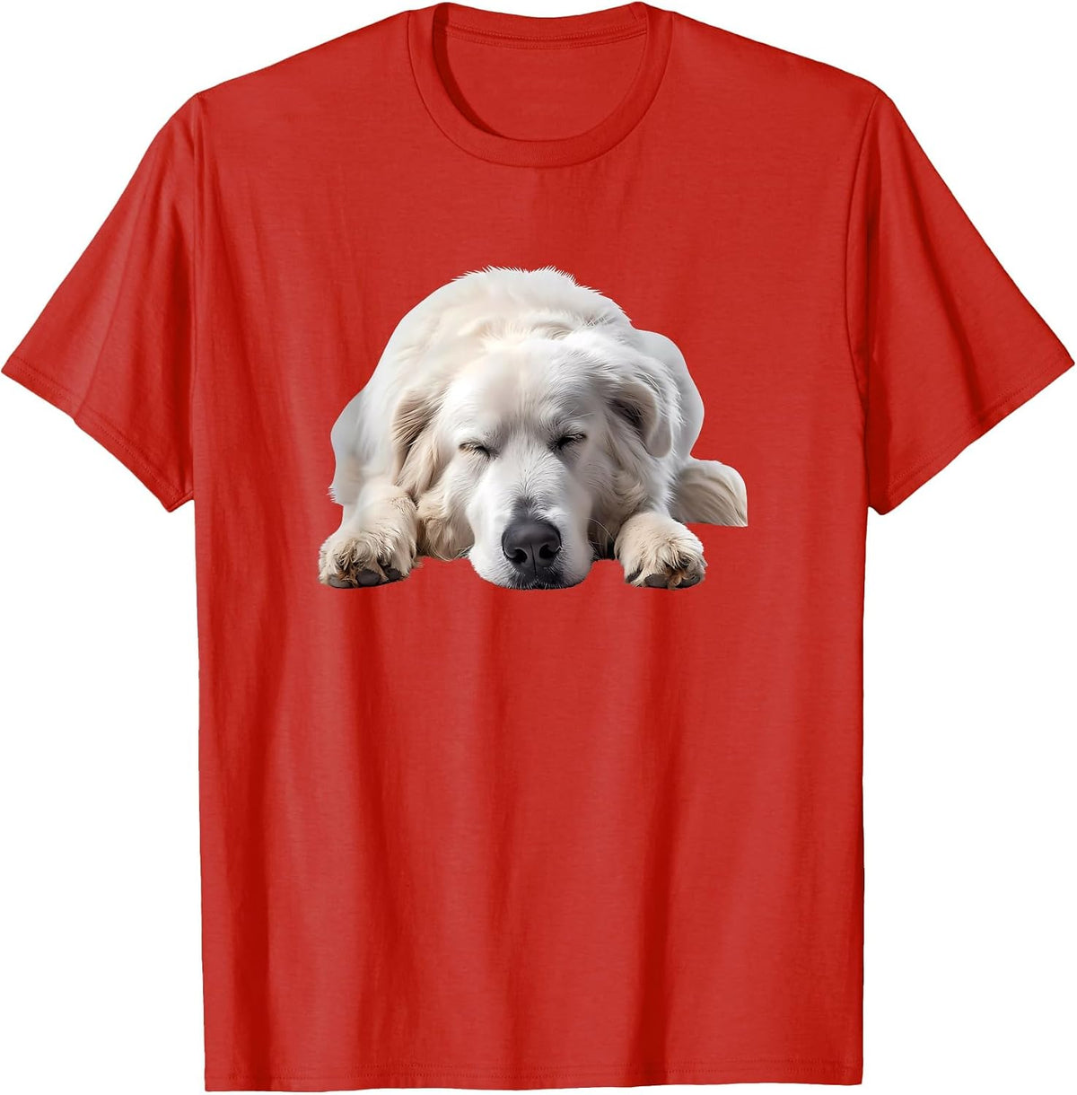 Lazy Maremma Sheepdog T-Shirt - Red
