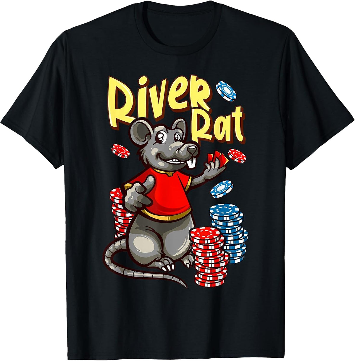 River Rat Poker T-Shirt - Black