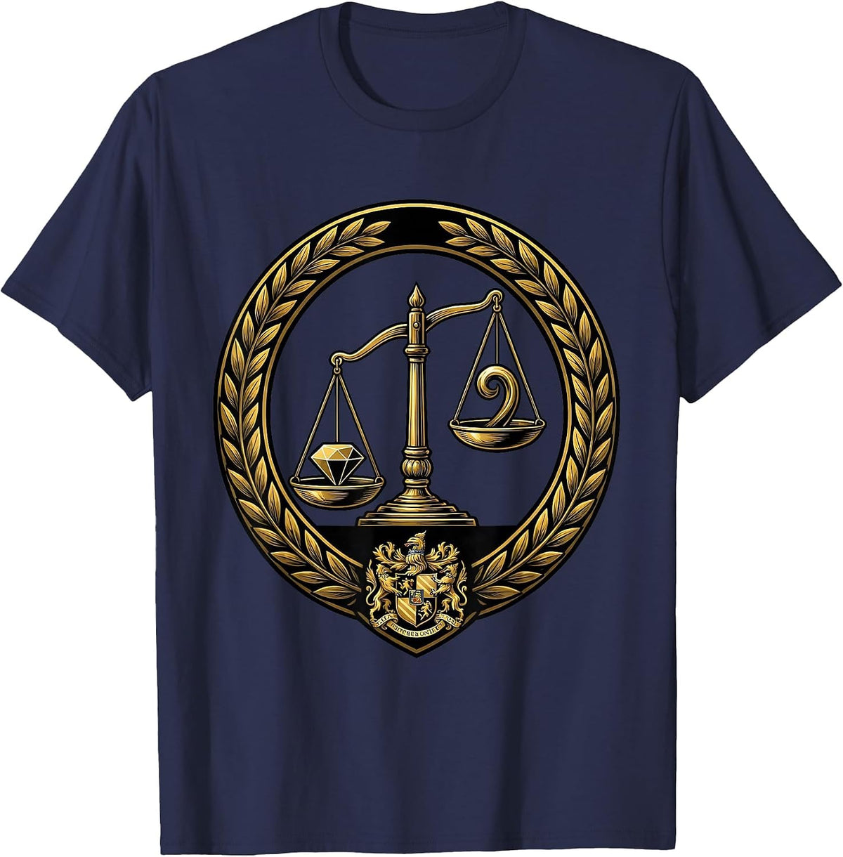Men's The Turning Point Tipping Scales Graphic Design T-Shirt - Navy Blue