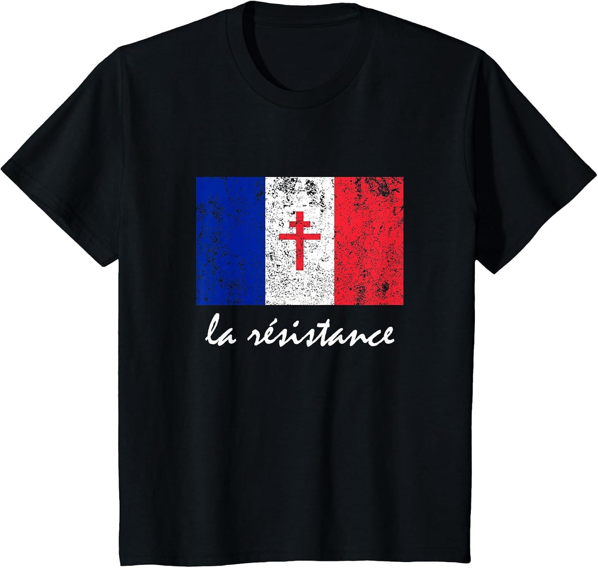La Resistance The French Flag France Paris WWII T Shirt T-Shirt - Black