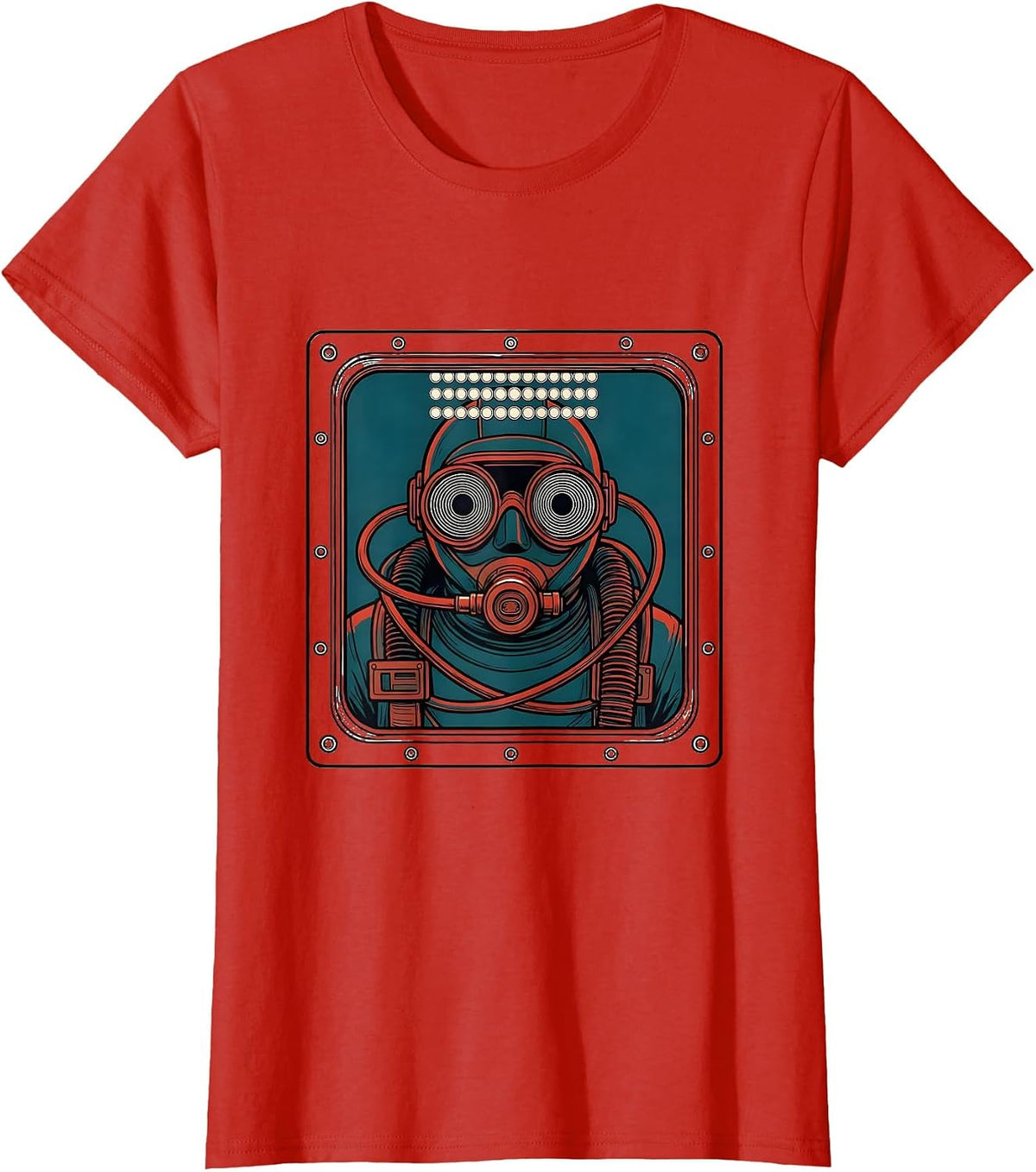 Scuba Diver Ocean Humor Gift Vintage Diving Enthusiast T-Shirt - Red