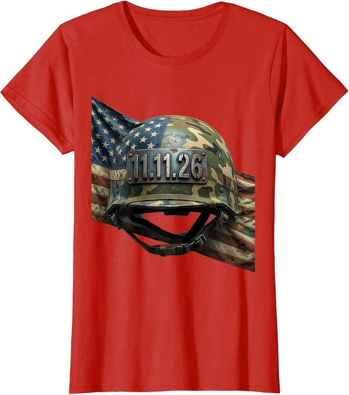 11.11.26 Vintage Military Patriotic Veteran Gift T-Shirt - Red