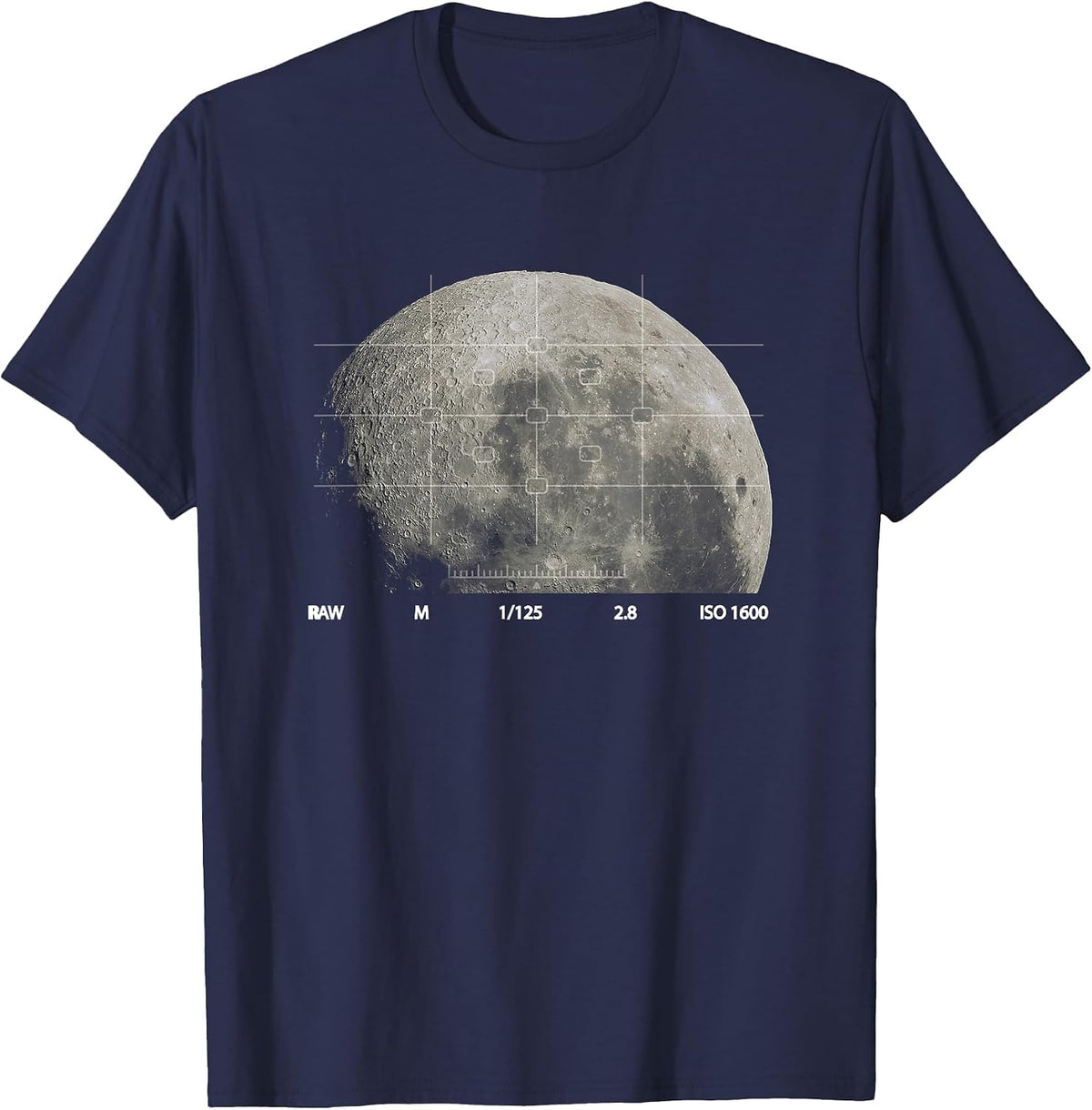 Astronomy Moon Photography Kids Men Women Astrophotography T-Shirt - Navy Blue