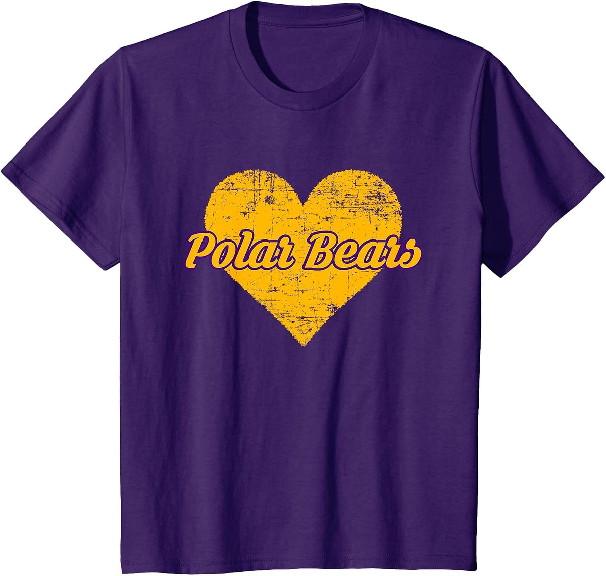Jackson Polar Bears Over Heart T-Shirt - Purple
