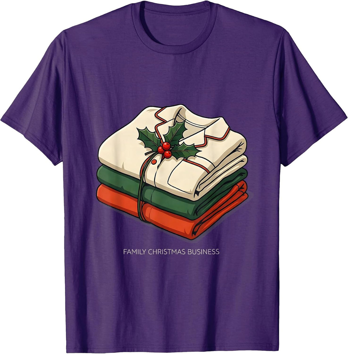 Men's Family Christmas Business Funny Matching Sarcastic Christmas T-Shirt - Purple