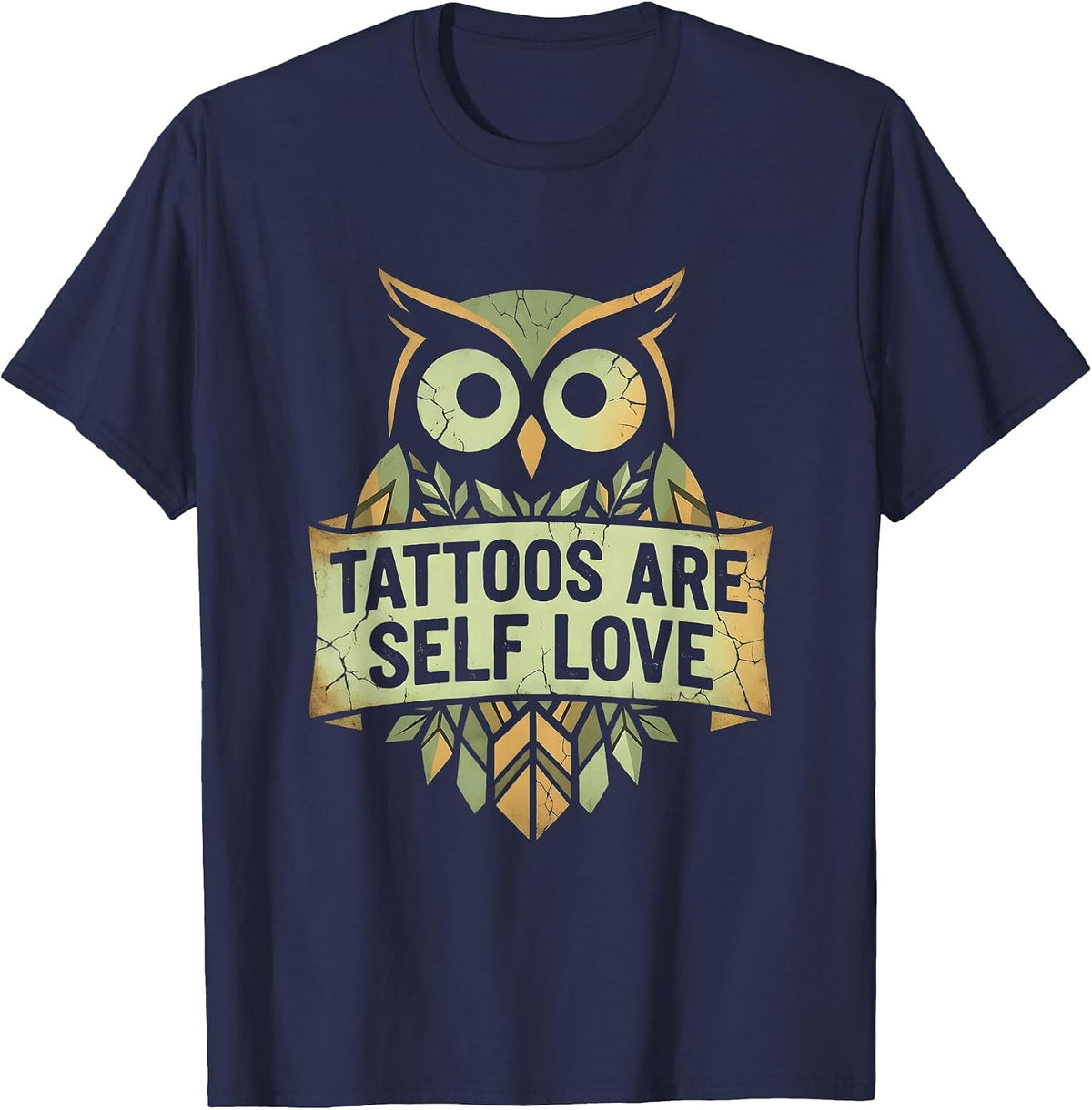 Tattoos Are Self Love Body Art Design T-Shirt - Navy Blue
