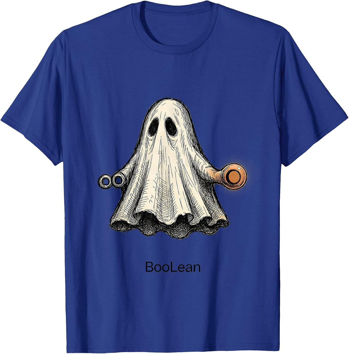Men's BooLean Funny Math Teacher Halloween Costume Substitutes T-Shirt - Royal Blue