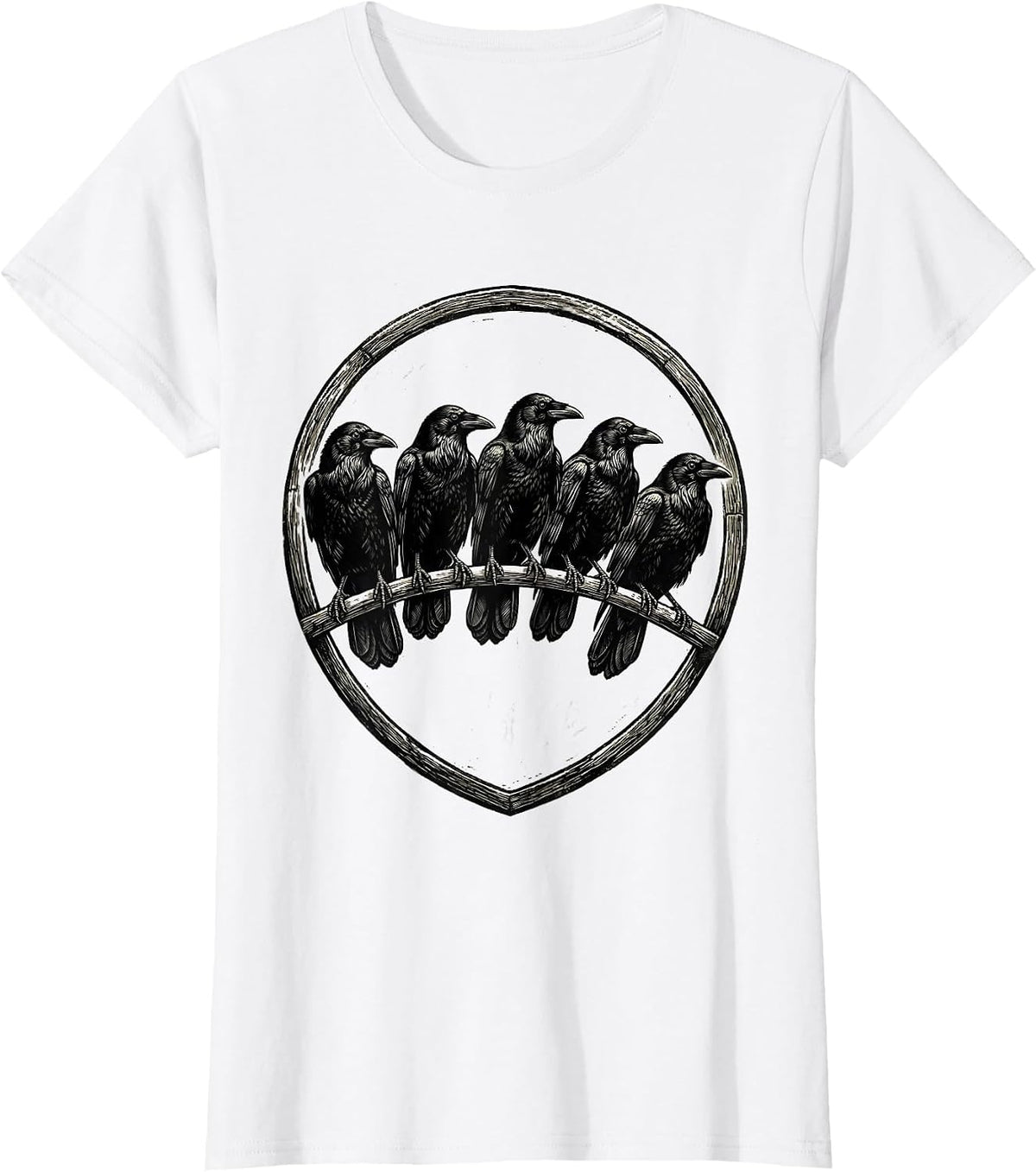 Murder Of Crows Dark Humor Gothic Bird Lover T-Shirt - White
