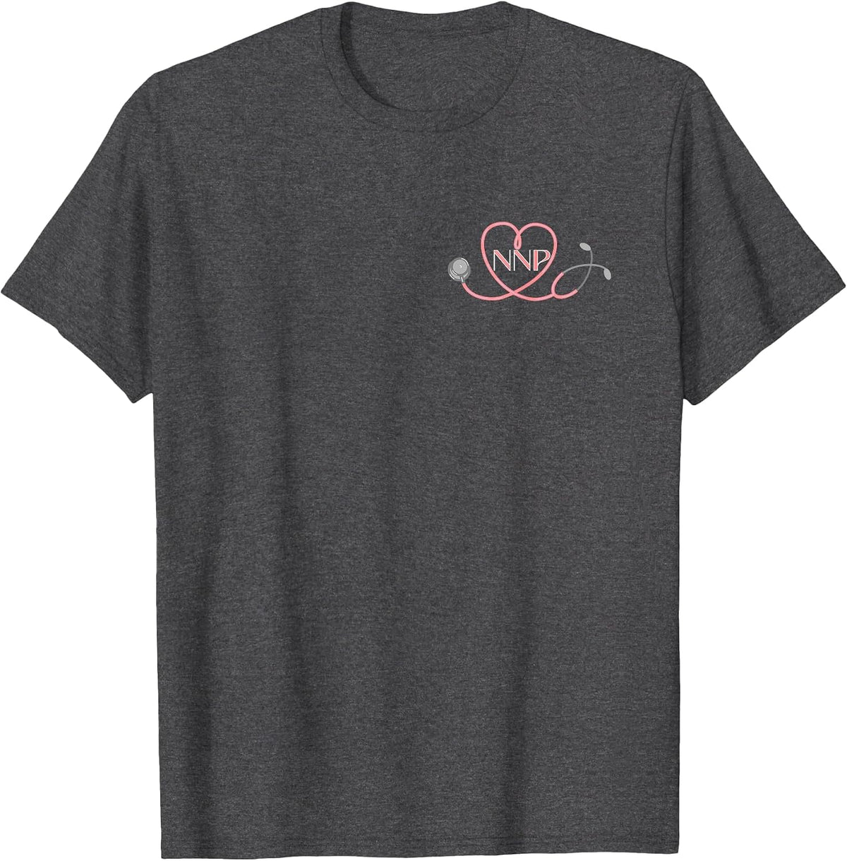 Colorful Nurse Practitioner NNP Floral T-Shirt - Dark Heather Grey