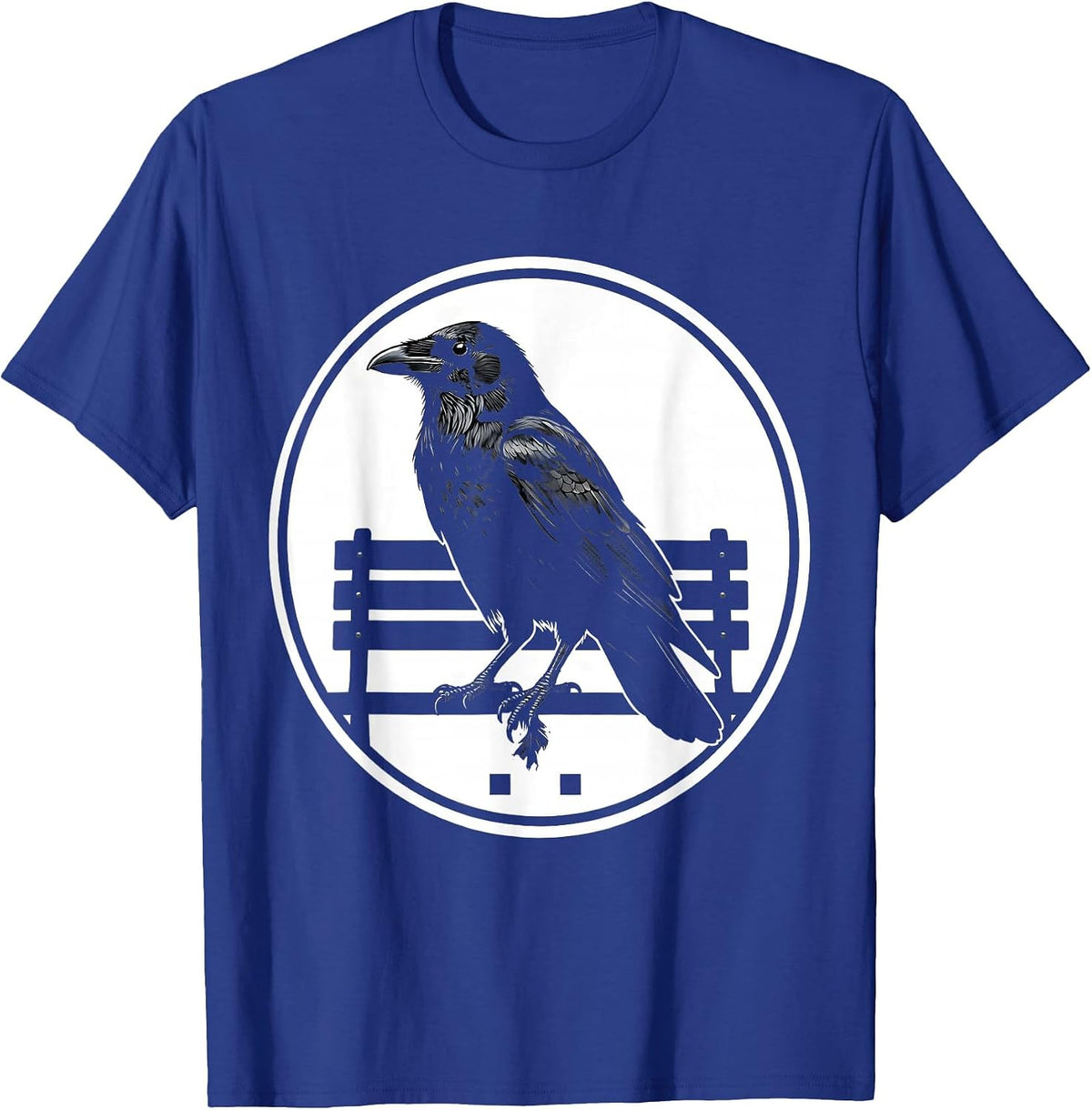 Men's Black Crow Silhouette Dark Humor Crow Lover Gift T-Shirt - Royal Blue