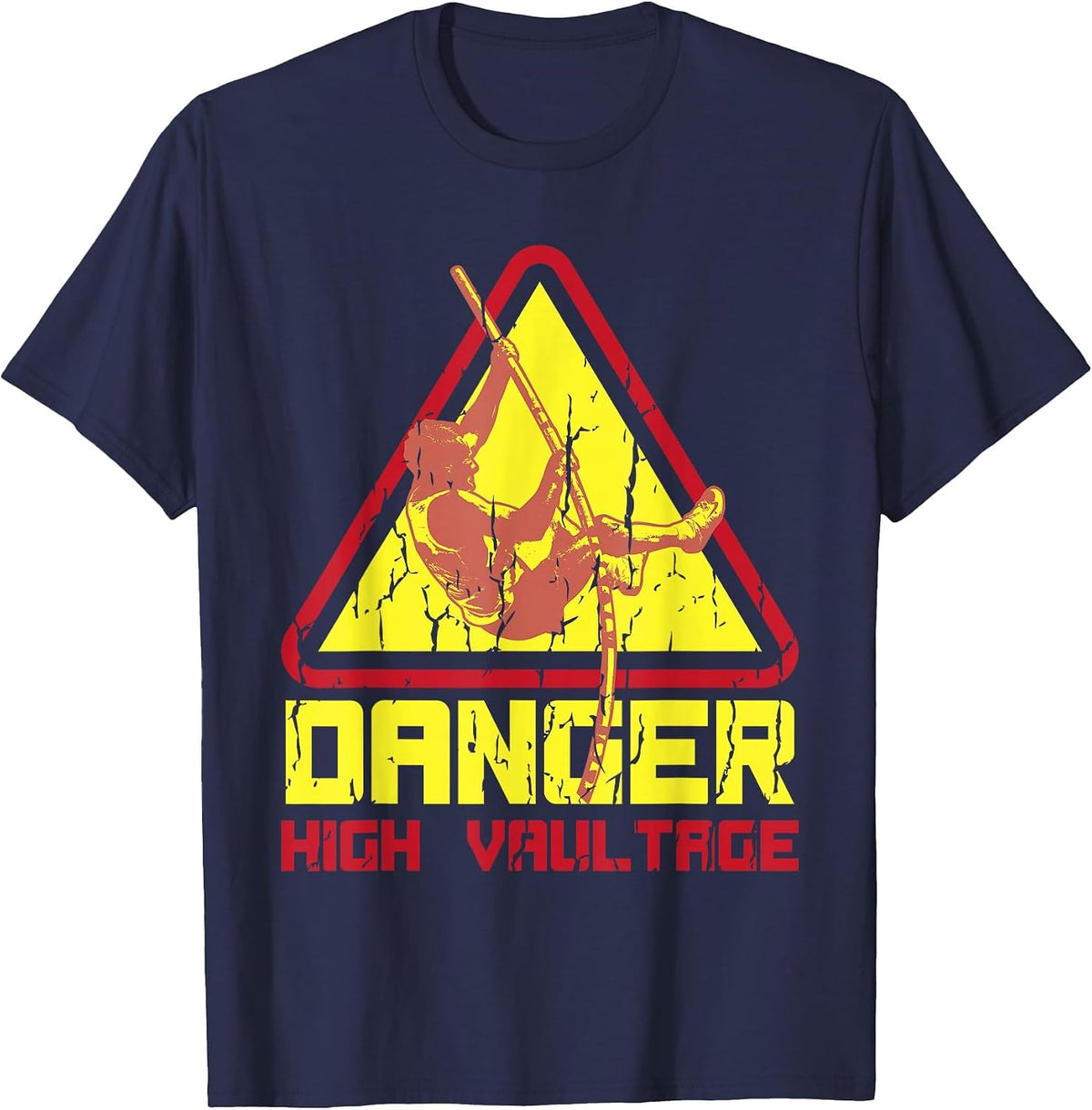 Pole Vault: Danger High Vaultage Shirt T-Shirt - Navy Blue