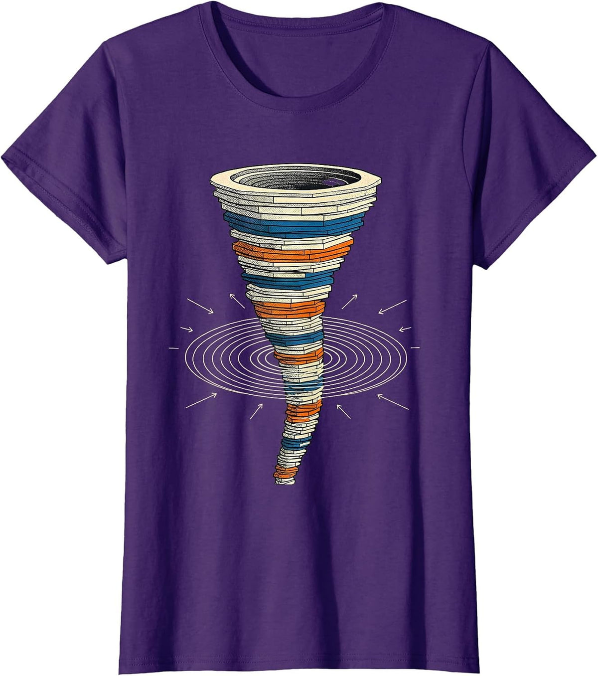 Women's Tornado Radar Meteorology Storm Chaser Enthusiast Humor T-Shirt - Purple