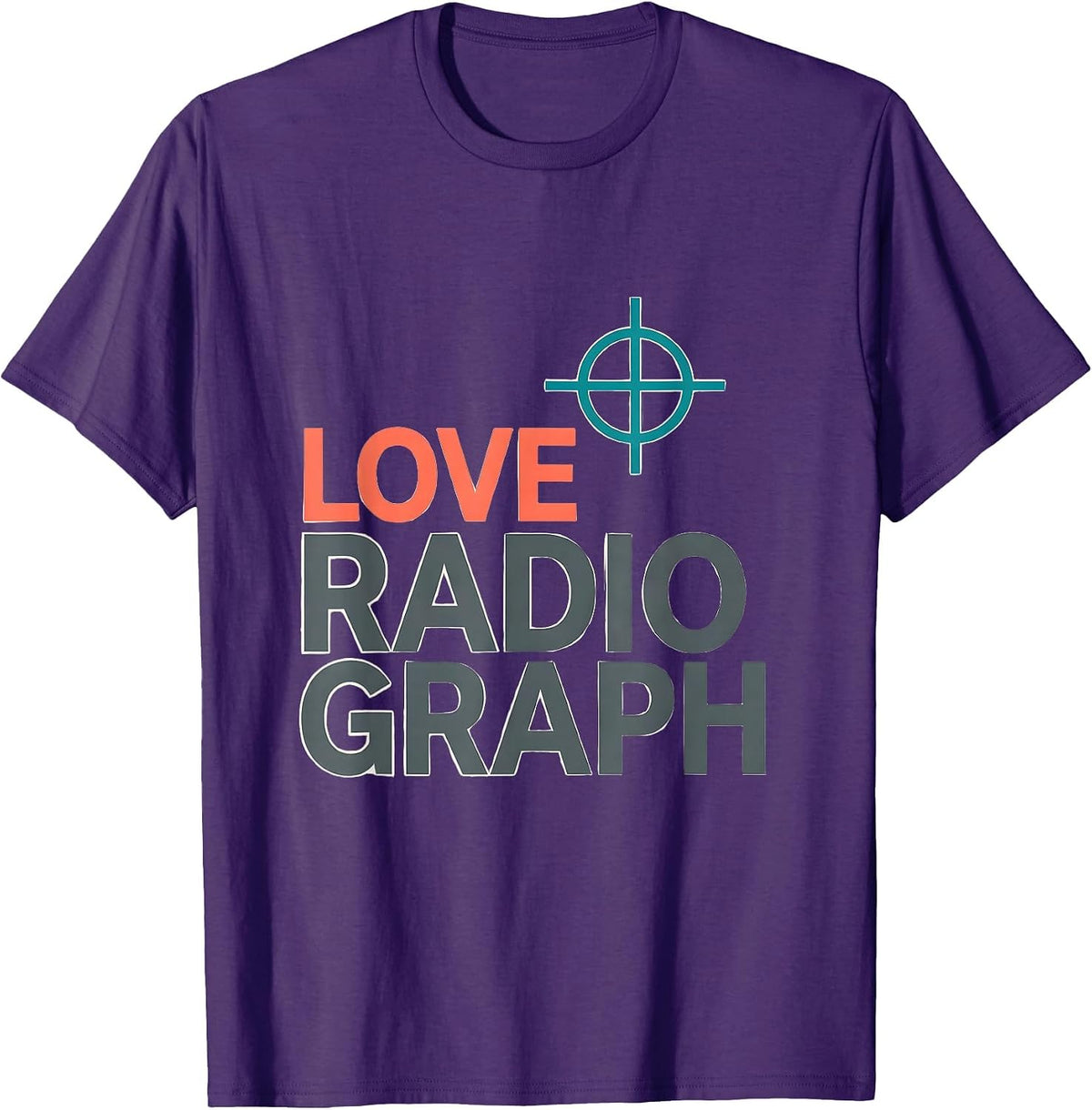 Men's Love Radiograph Funny Radiology Tech Valentine Skeleton T-Shirt - Purple