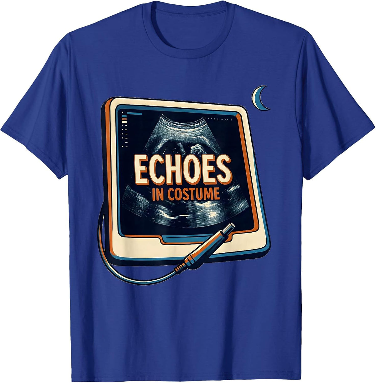 Men's Echoes In Costume Illustration Sonographer Halloween T-Shirt - Royal Blue