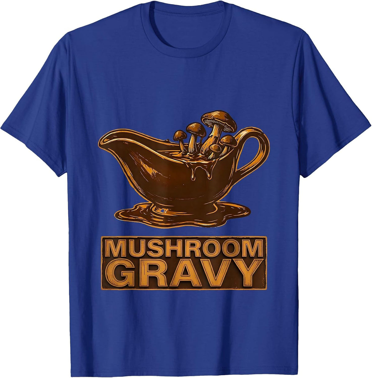 Men's Mushroom Gravy Bootleg 90's Rap Rock Vintage Funny T-Shirt - Royal Blue