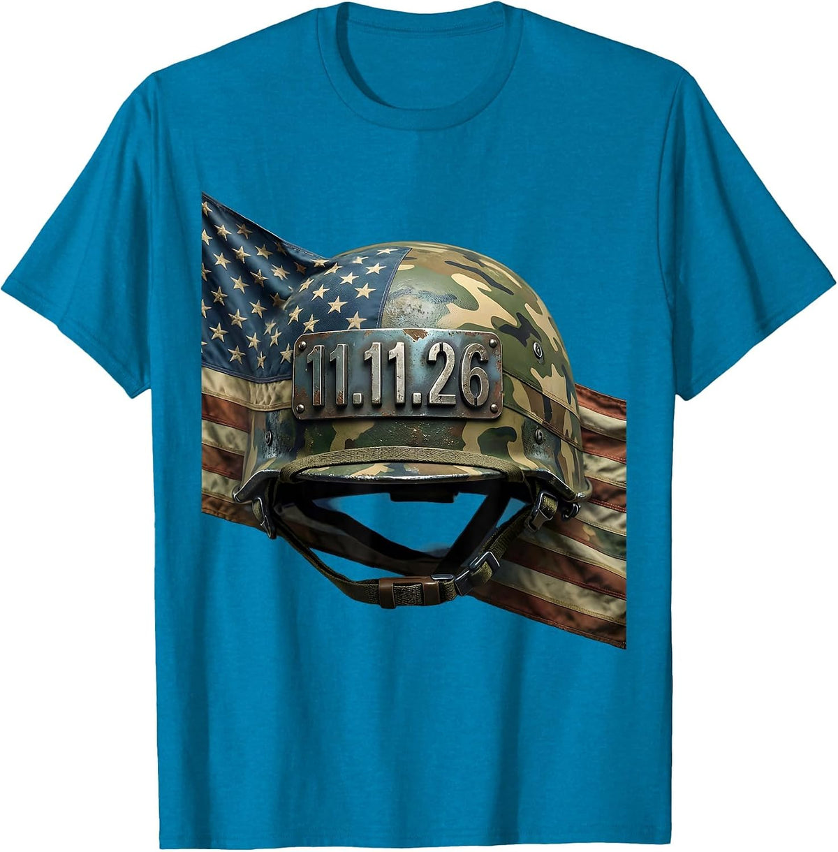 11.11.26 Vintage Military Patriotic Veteran Gift T-Shirt - Sapphire Blue