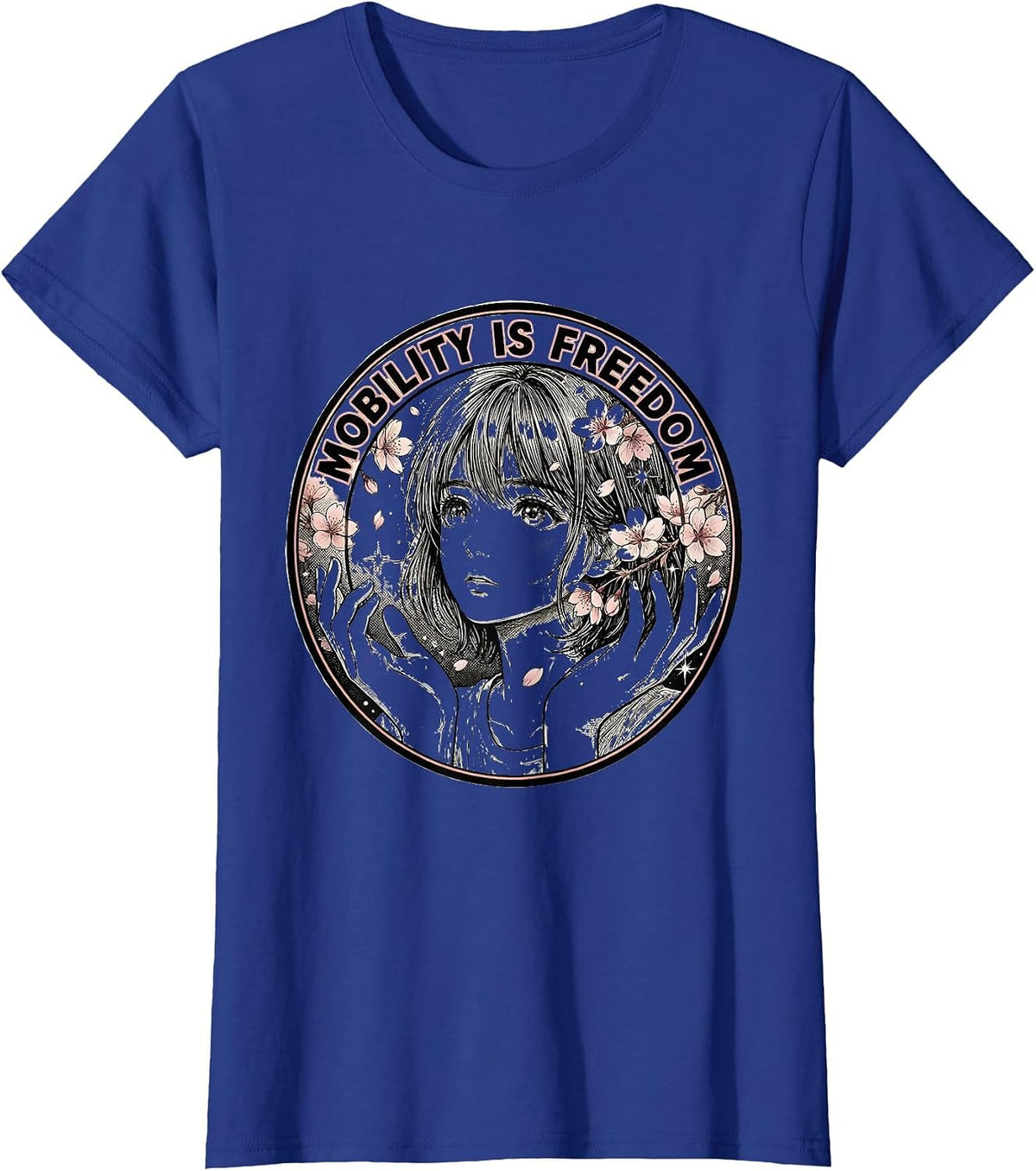 Women's Mobility Is Freedom Physical Therapy Design T-Shirt - Royal Blue
