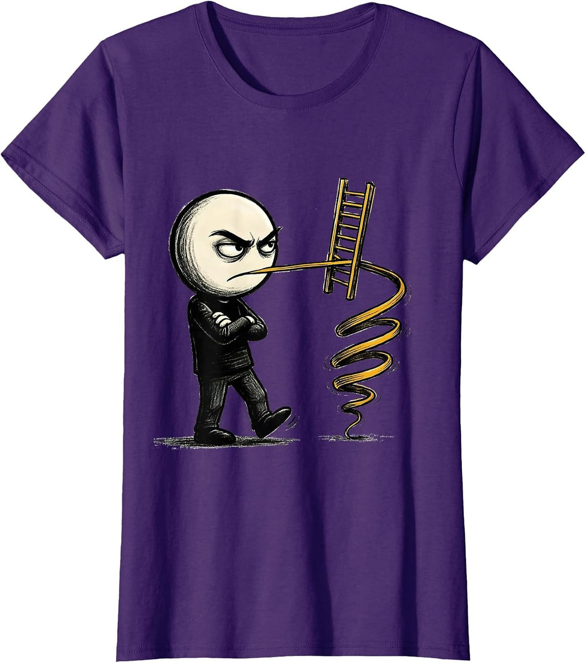 Women's Glaring Math Bracket Funny Math Teacher Pun T-Shirt - Purple