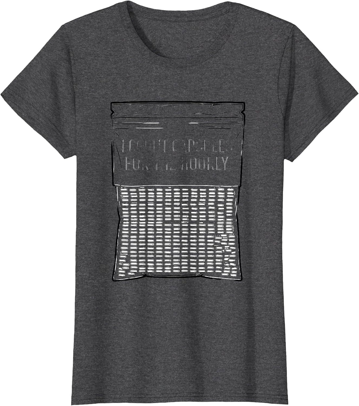 Women's I Count Capsules For The Hourly Funny Pharmacy Tech Humor T-Shirt - Dark Heather Grey