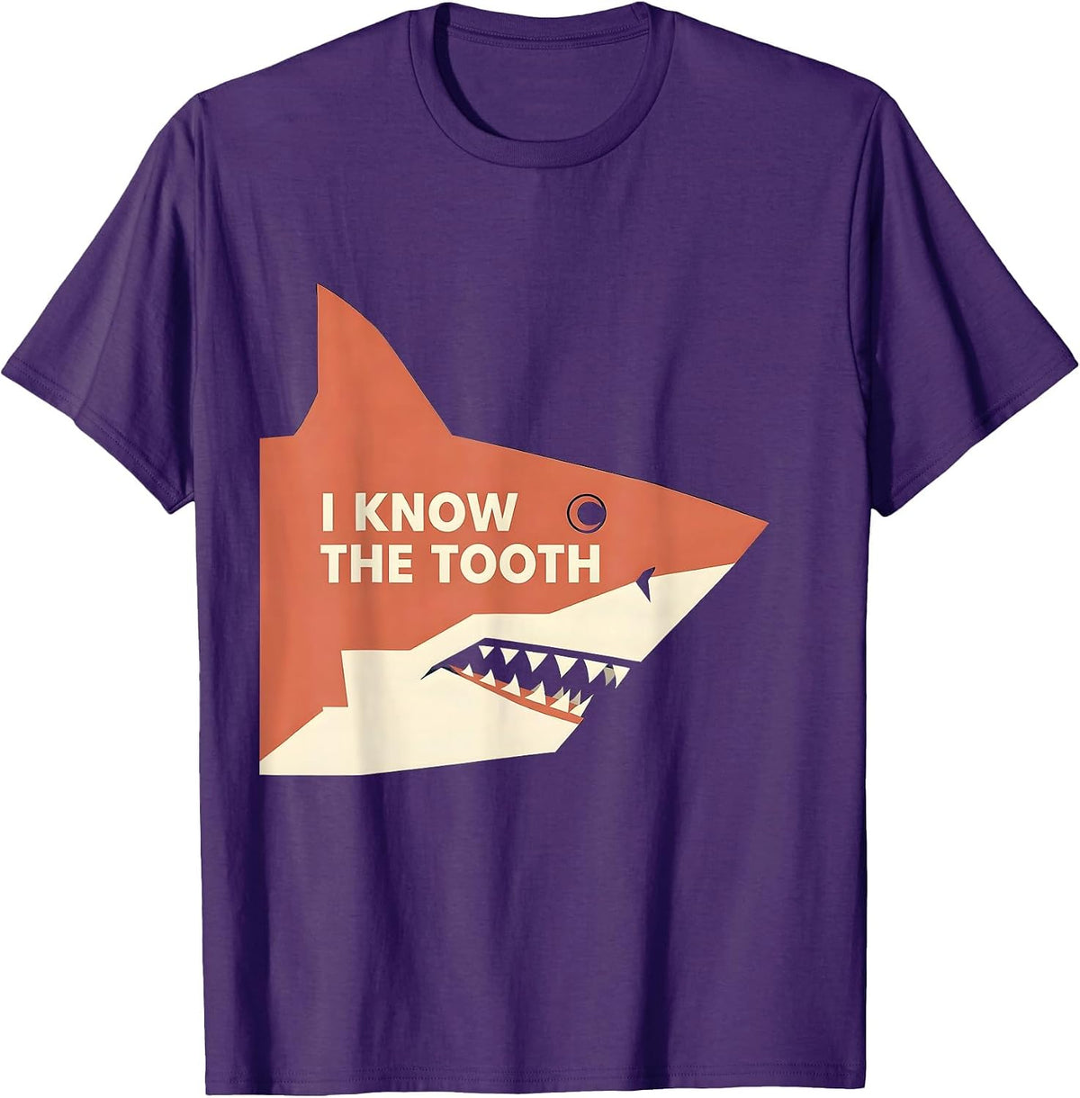 Men's I Know The Tooth Funny Shark Lover Ocean Humor Gift T-Shirt - Purple