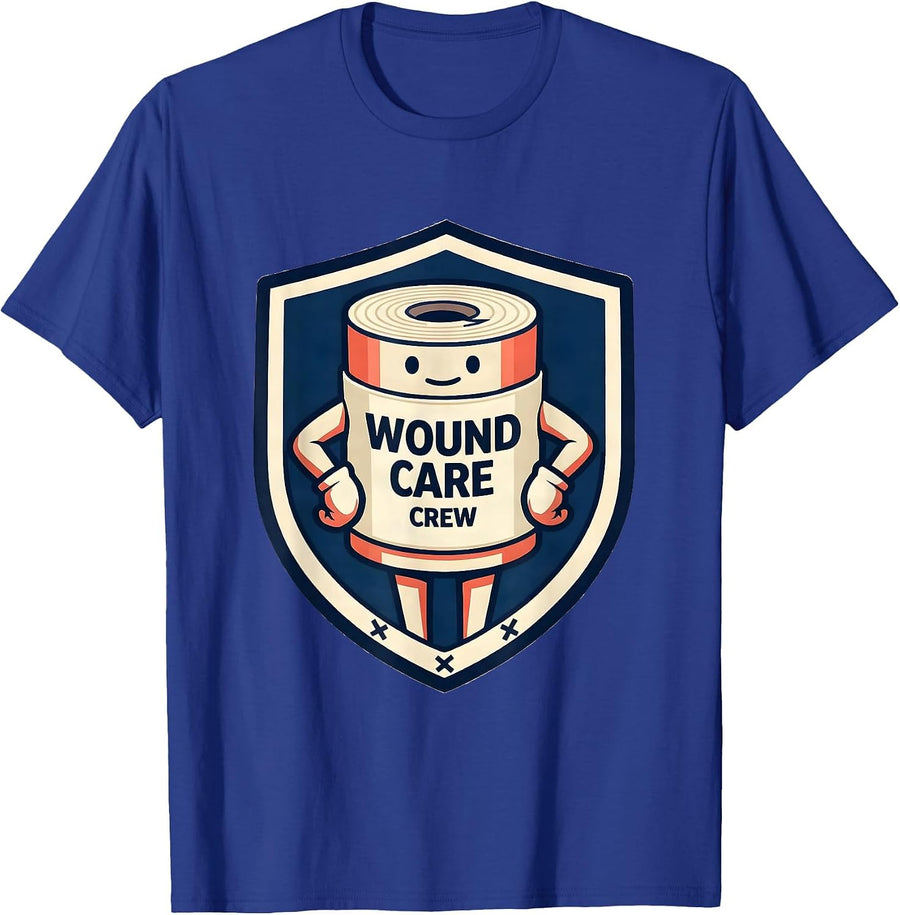 Wound Care Crew Nurse Healthcare Worker Appreciation Gift T-Shirt - Royal Blue