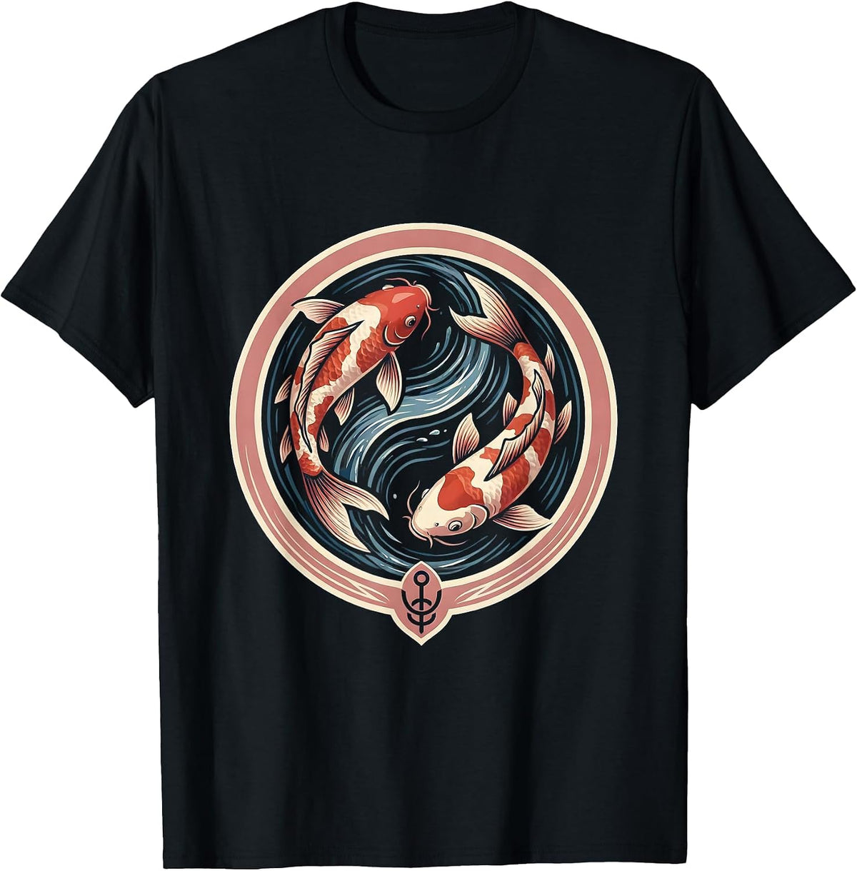 Men's Cancer Awareness Koi Fish Swimming Upstream T-Shirt - Black