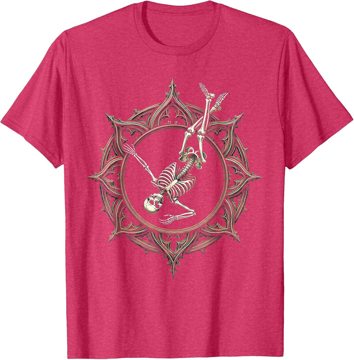 Men's Never Better Skeleton Backflip Graphic T-Shirt - Red Heather