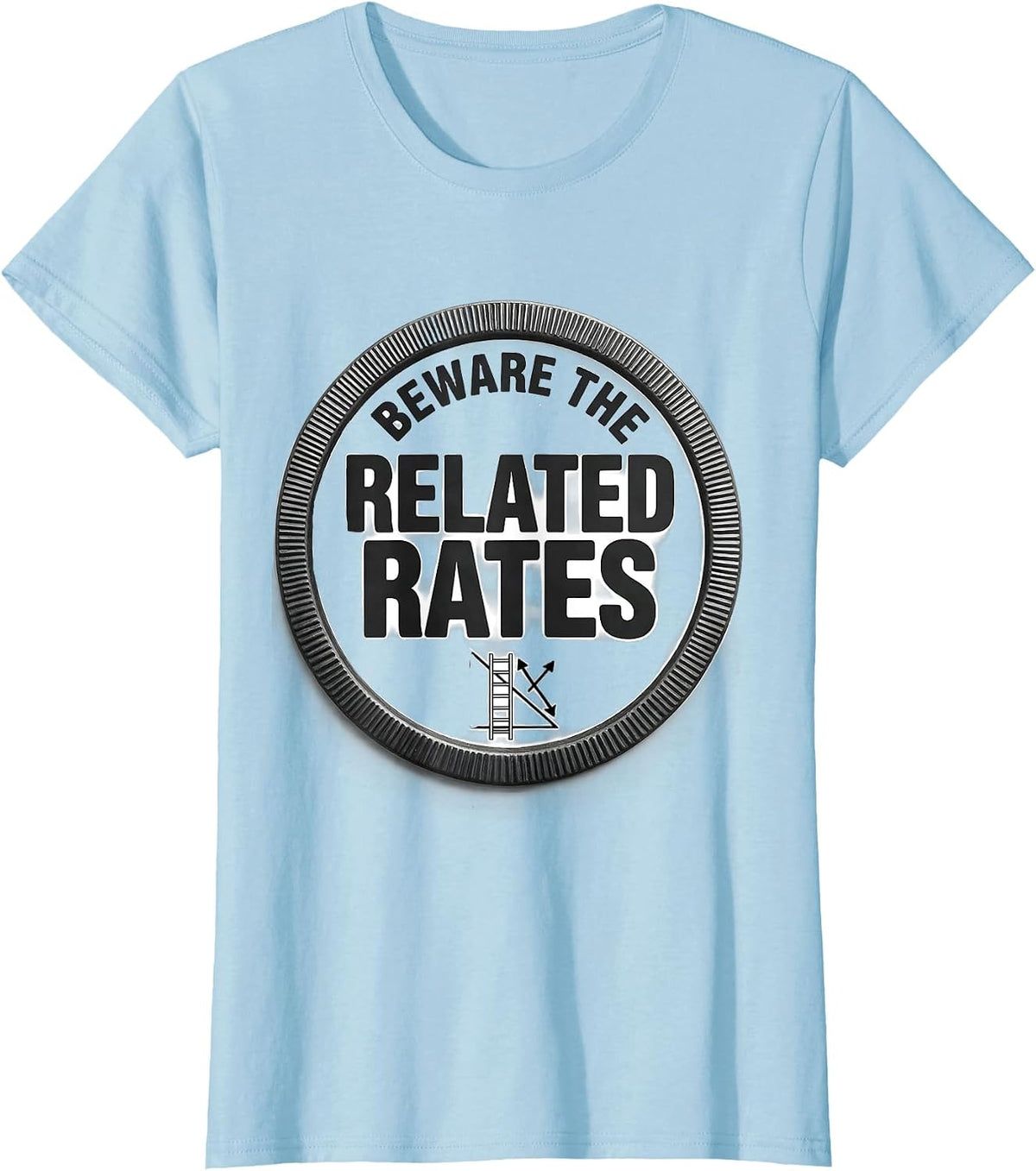 Beware The Related Rates Funny Math Teacher Halloween T-Shirt - Baby Blue