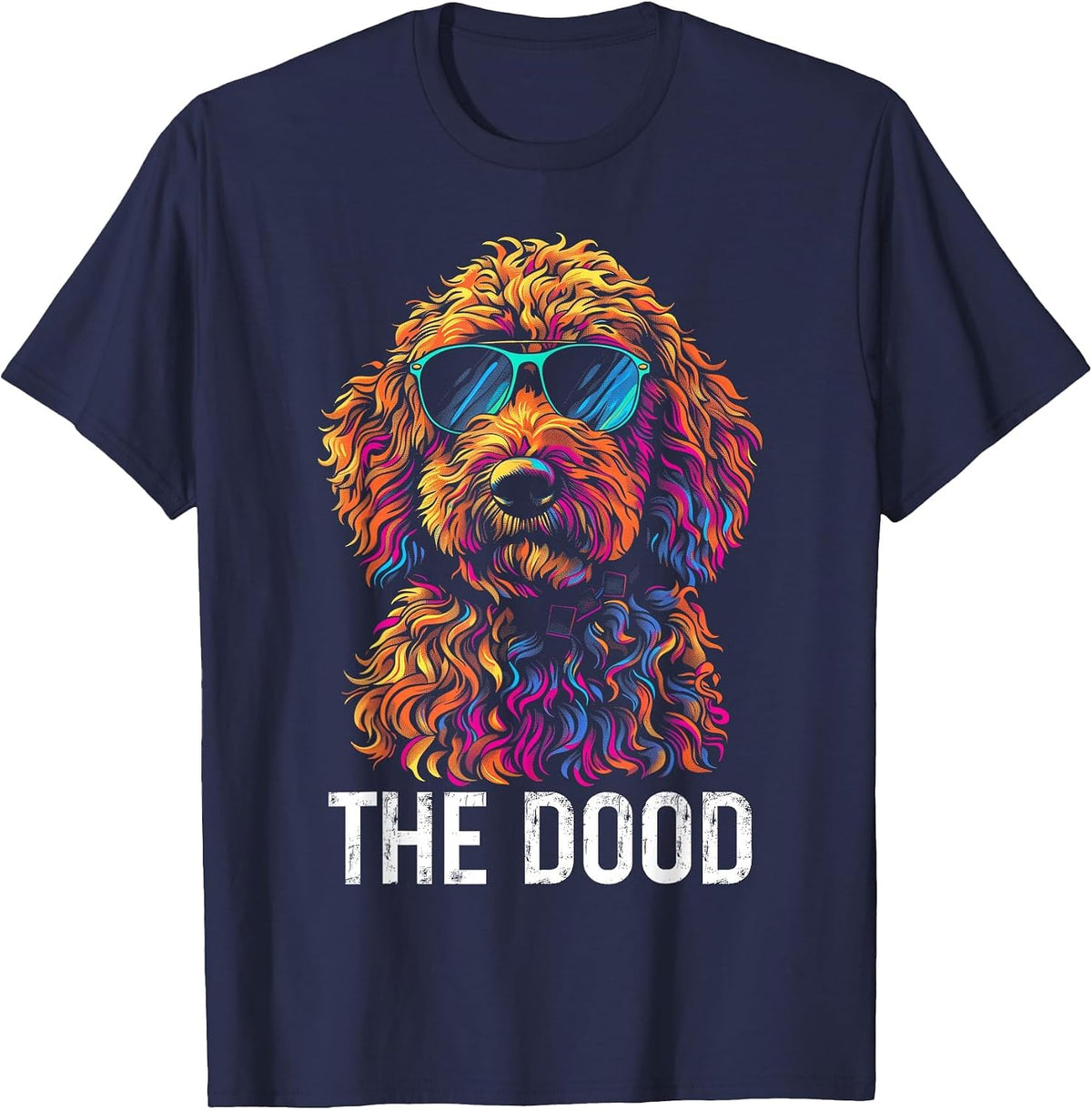 Goldendoodle Doodle Dad Dood Labradoodle Funny Dog T-Shirt - Navy Blue
